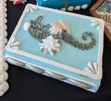 SHELL-ART-117  Anne's Shell Art - Seahorse Made of Shells Box