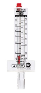 Flowmeter for 1.5" PVC Pipe, Top-Mounted, 20-120 GPM