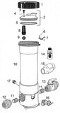 Parts Diagram, High Capacity Erosion Chlorine and Bromine Feeder