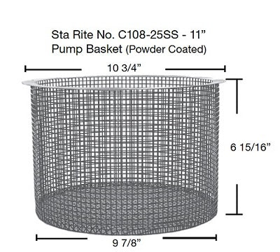 Sta-Rite C10825SS Pump Basket, Generic