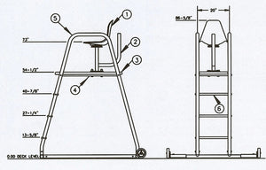 Foot Platform for Lifeguard Stand, Institution or Portable, No Holes