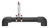 Pool Flowmeter on pvc schedule 80 PVC pipe