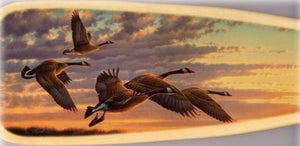 Canoe-Paddle-Art-Flying -Geese-with-Sunset