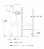 LPLS-342 Profile Lifeguard Stand - Front View