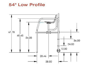 Low Profile Lifeguard Stand with 54" High Seat