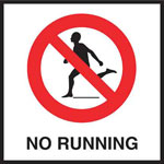 No Running Tile with International Logo