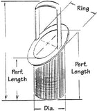 Basket, Stainless Steel, for 4" to 12" Cast Iron Strainers, 0.125 Perf