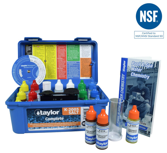 Taylor K2005-SALT Pool Water Salt Test Kit with 0.75-oz Bottles